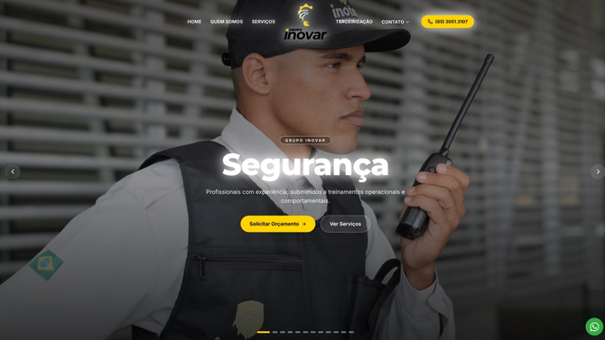 Projeto de website Inovar Serviços