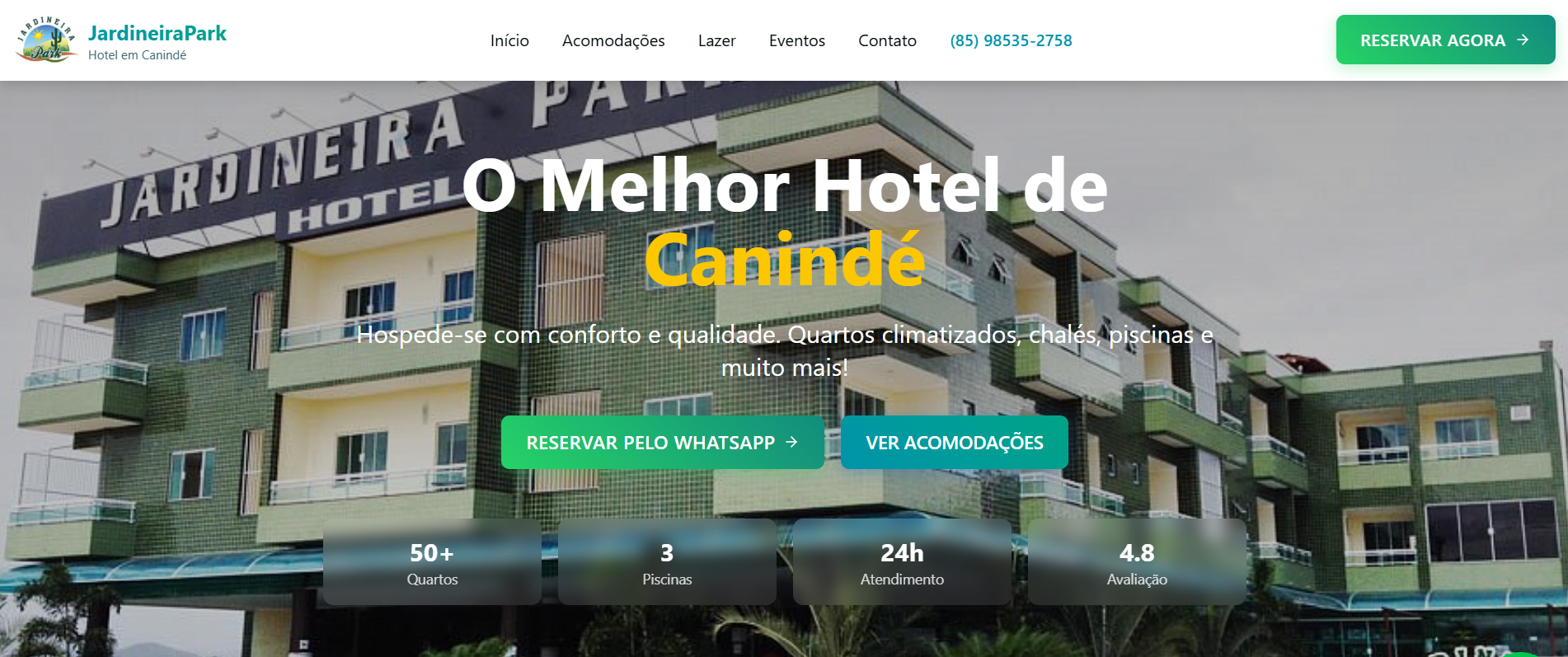 Projeto de website Jardineira Park