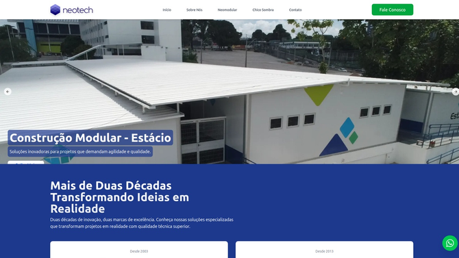 Projeto de website Neotech Industrial
