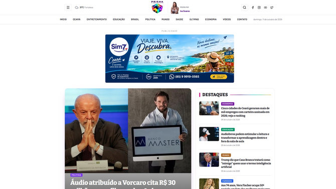 Projeto de website Prisma Comunica